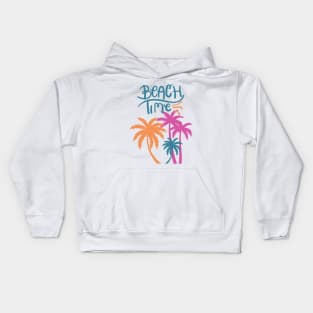 Beach Time, Palm Trees Kids Hoodie